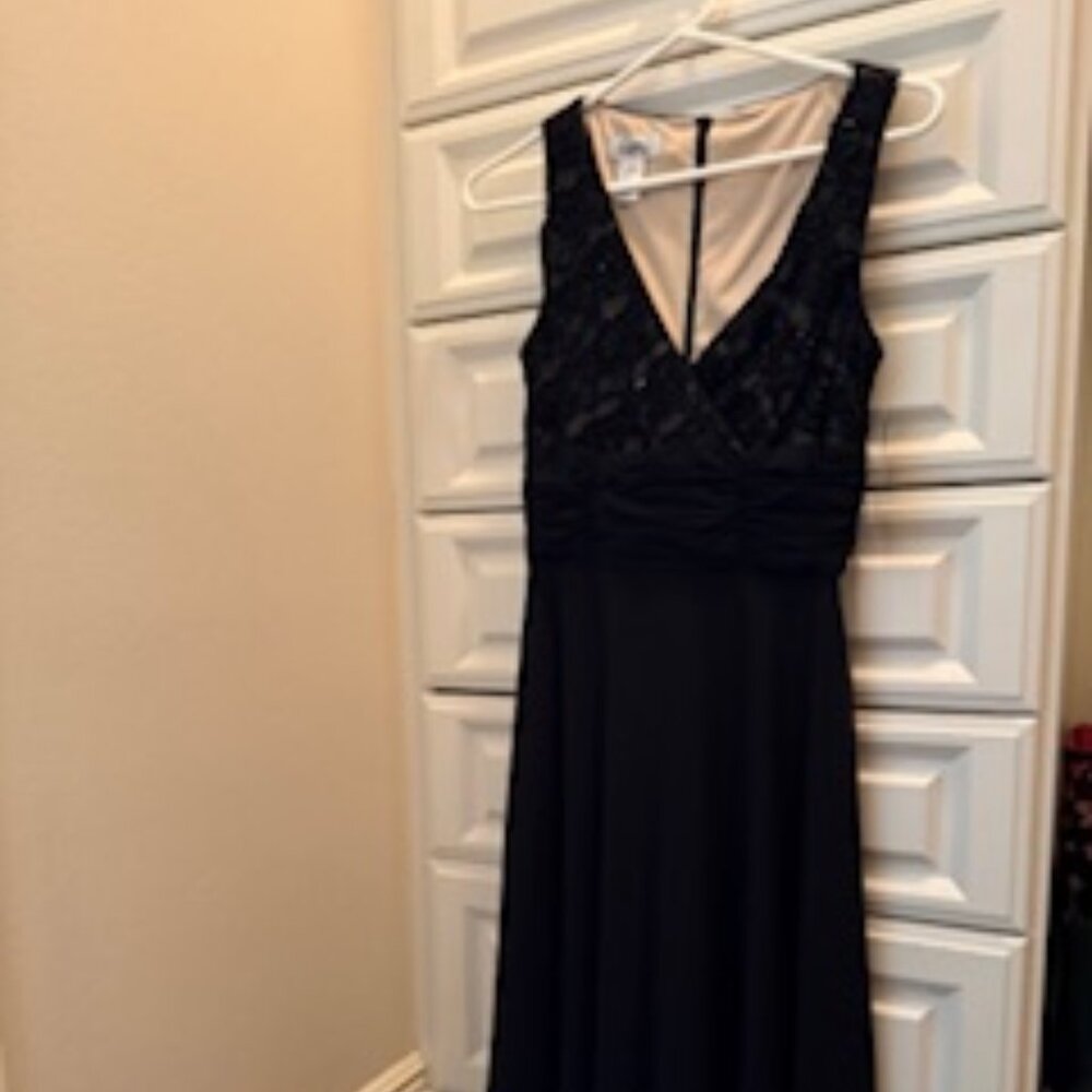 Patra Ltd , size 6 , sleeveless black beaded dress